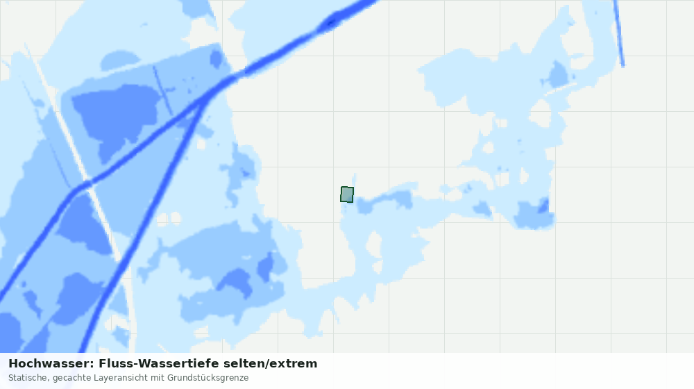 Statische Kartenansicht: Hochwasser: Fluss-Wassertiefe selten/extrem