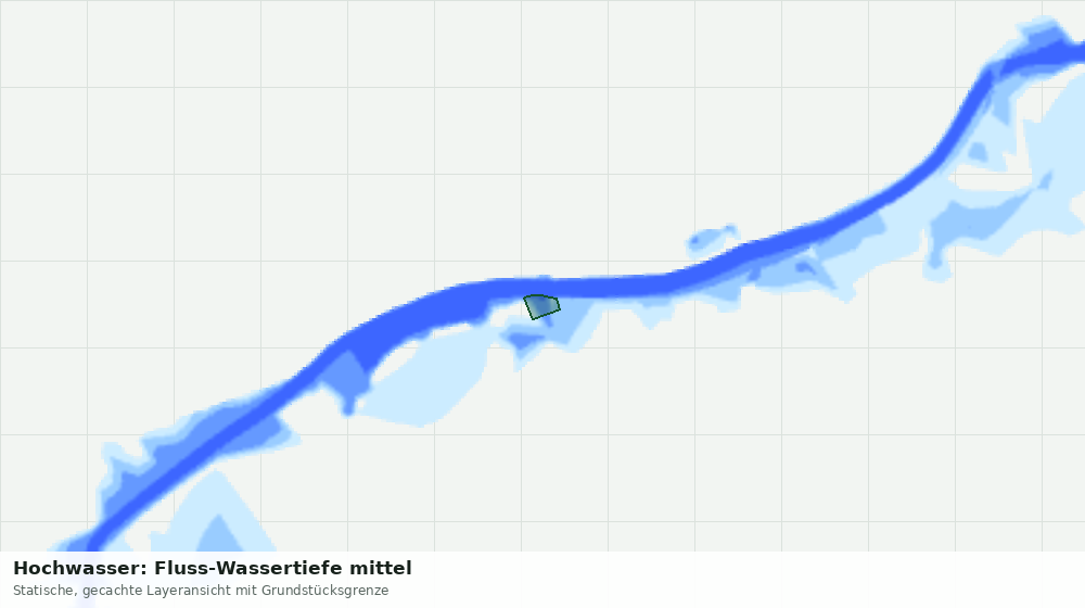 Statische Kartenansicht: Hochwasser: Fluss-Wassertiefe mittel