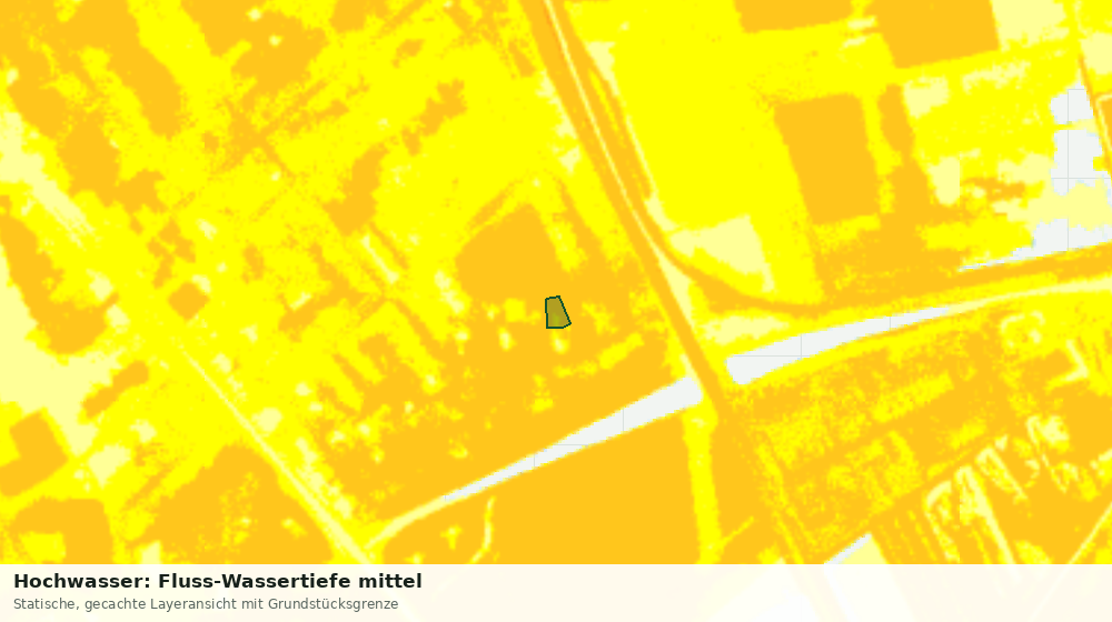Statische Kartenansicht: Hochwasser: Fluss-Wassertiefe mittel