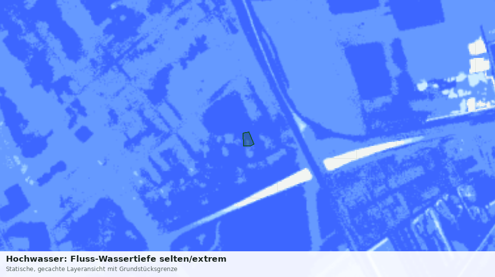 Statische Kartenansicht: Hochwasser: Fluss-Wassertiefe selten/extrem