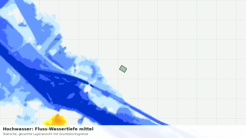 Statische Kartenansicht: Hochwasser: Fluss-Wassertiefe mittel