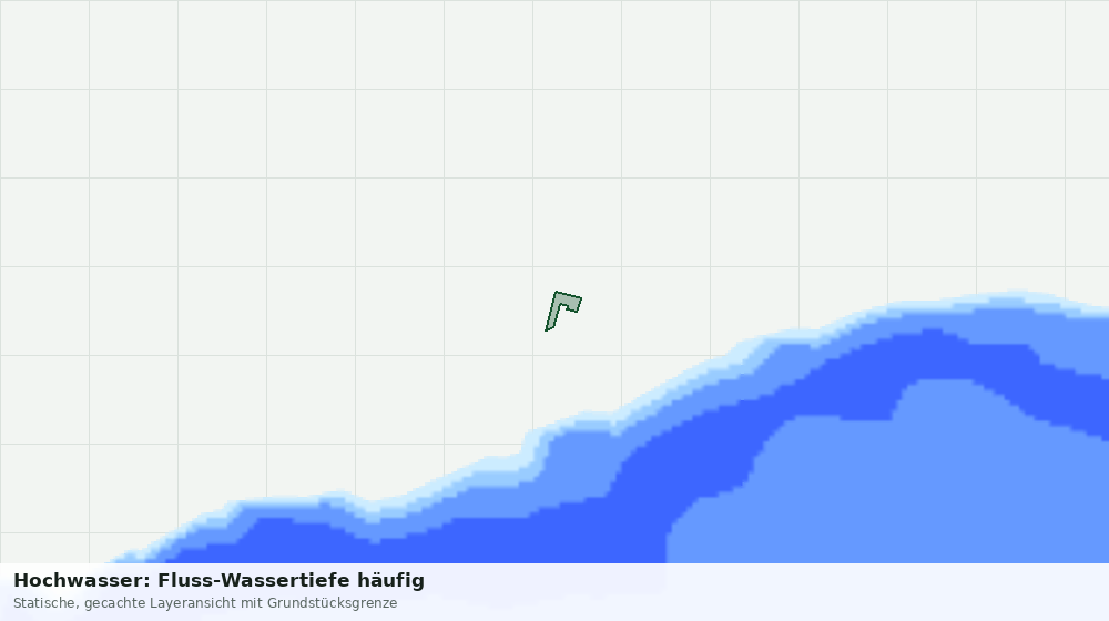 Statische Kartenansicht: Hochwasser: Fluss-Wassertiefe häufig