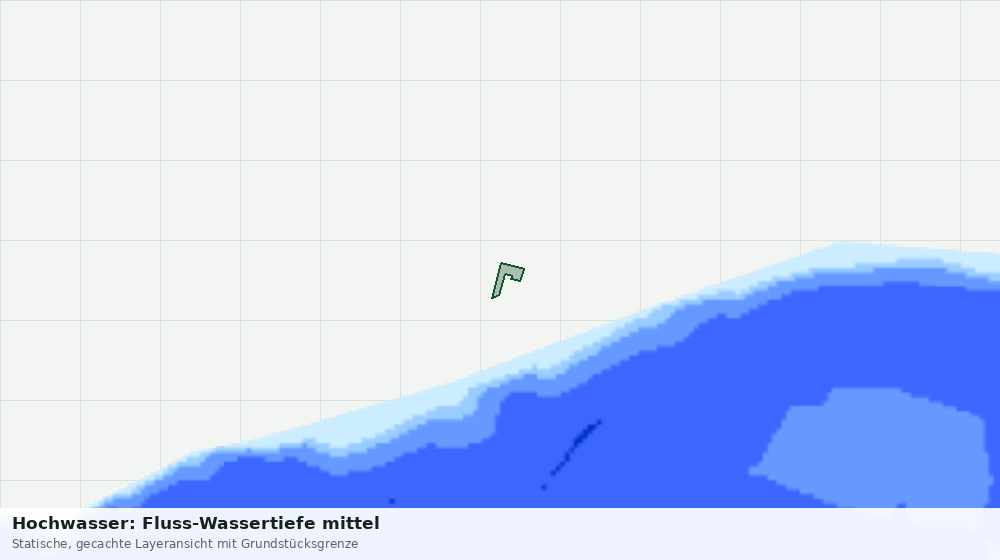 Statische Kartenansicht: Hochwasser: Fluss-Wassertiefe mittel
