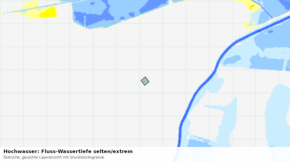 Statische Kartenansicht: Hochwasser: Fluss-Wassertiefe selten/extrem