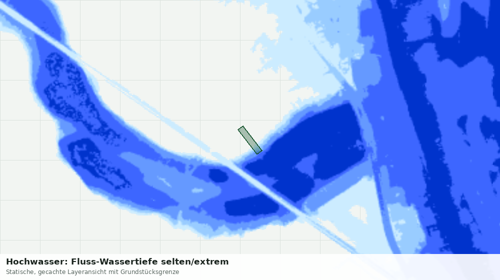 Statische Kartenansicht: Hochwasser: Fluss-Wassertiefe selten/extrem