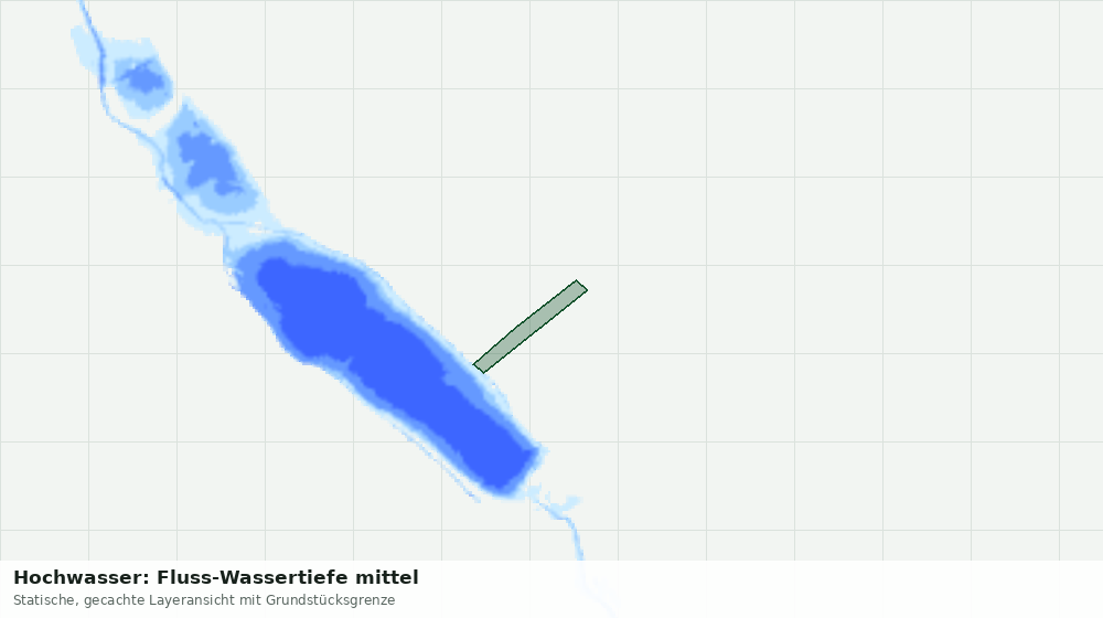 Statische Kartenansicht: Hochwasser: Fluss-Wassertiefe mittel