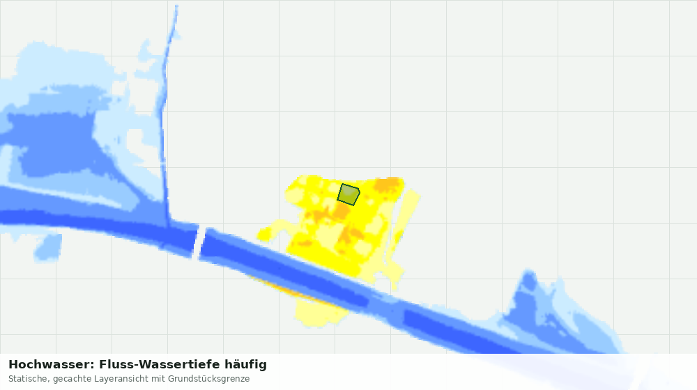 Statische Kartenansicht: Hochwasser: Fluss-Wassertiefe häufig