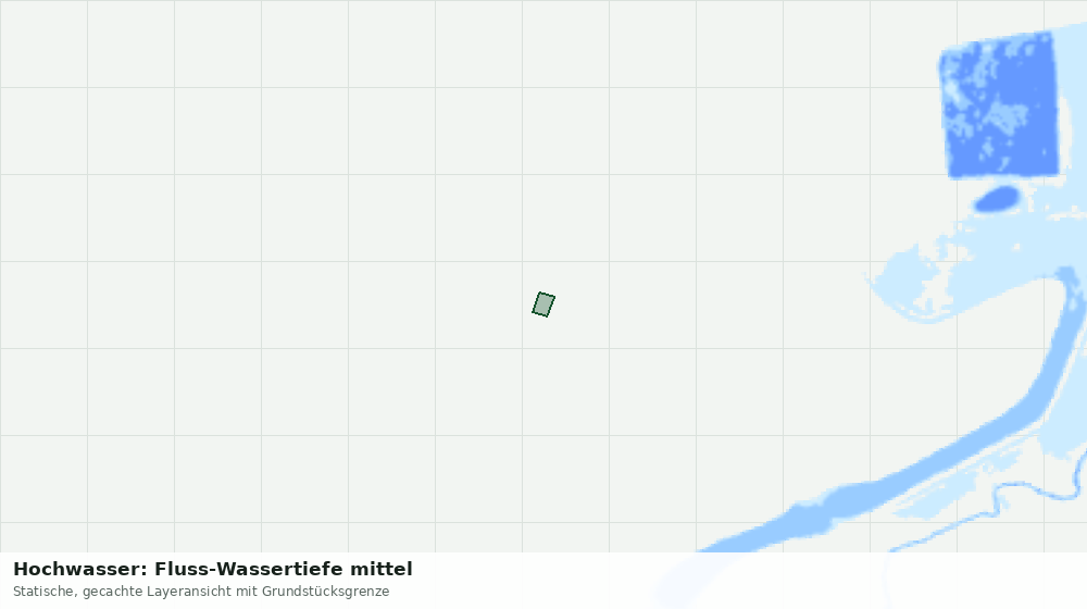 Statische Kartenansicht: Hochwasser: Fluss-Wassertiefe mittel