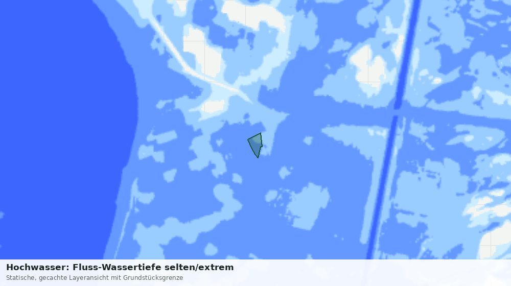 Statische Kartenansicht: Hochwasser: Fluss-Wassertiefe selten/extrem