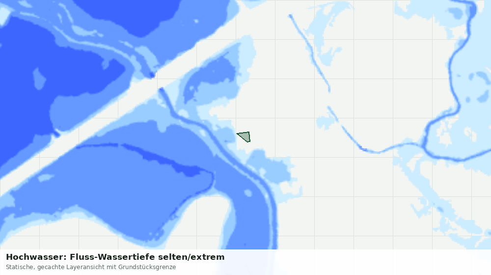 Statische Kartenansicht: Hochwasser: Fluss-Wassertiefe selten/extrem