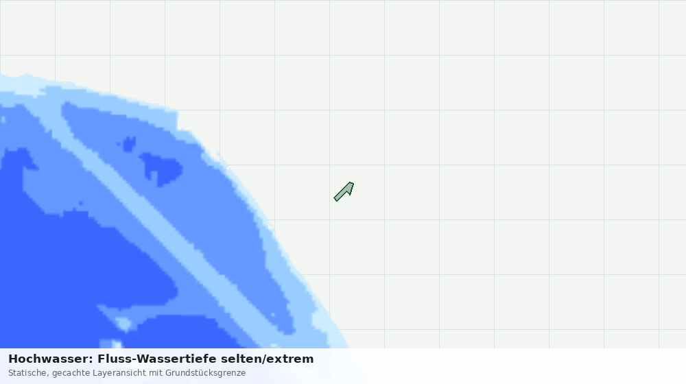 Statische Kartenansicht: Hochwasser: Fluss-Wassertiefe selten/extrem