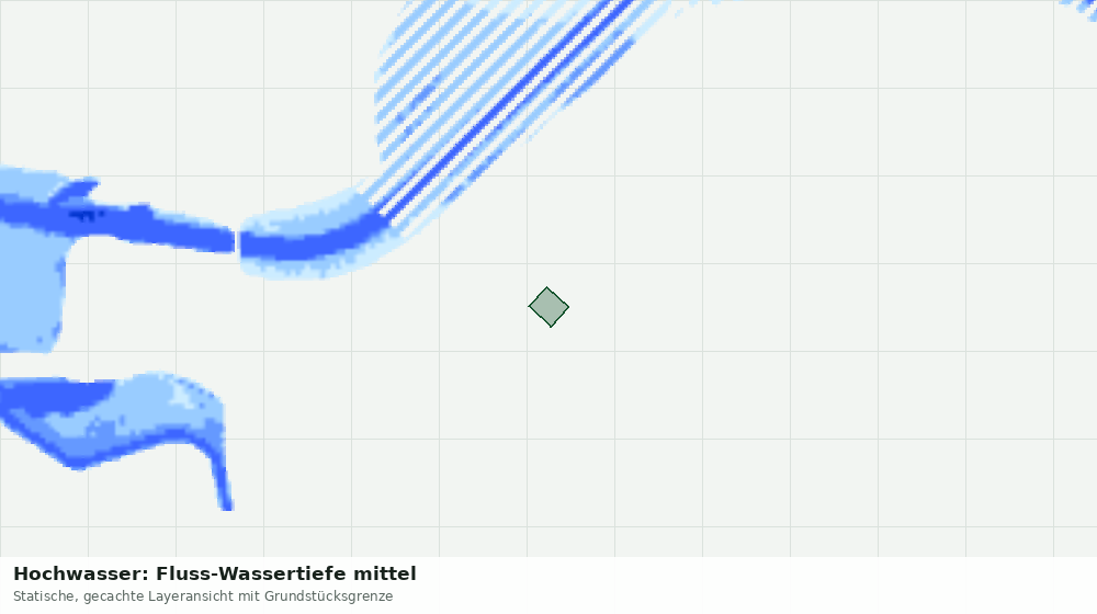 Statische Kartenansicht: Hochwasser: Fluss-Wassertiefe mittel