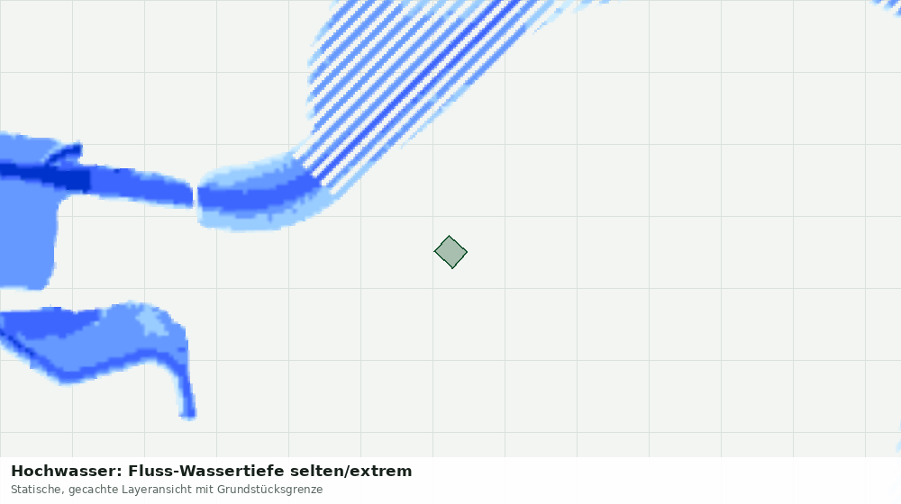 Statische Kartenansicht: Hochwasser: Fluss-Wassertiefe selten/extrem