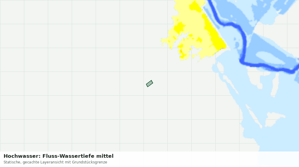 Statische Kartenansicht: Hochwasser: Fluss-Wassertiefe mittel