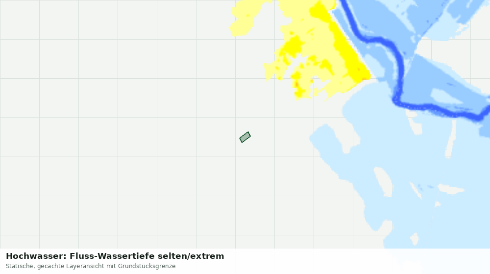 Statische Kartenansicht: Hochwasser: Fluss-Wassertiefe selten/extrem