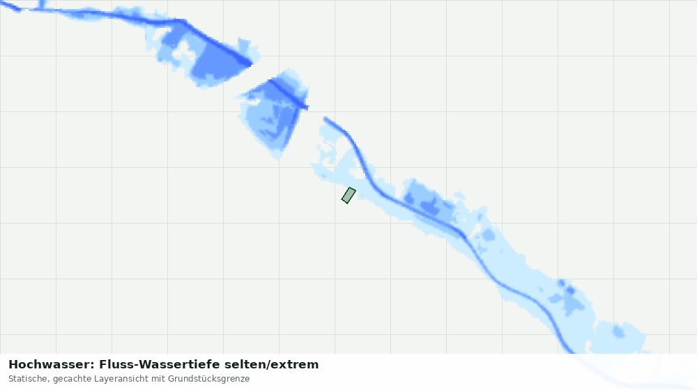 Statische Kartenansicht: Hochwasser: Fluss-Wassertiefe selten/extrem