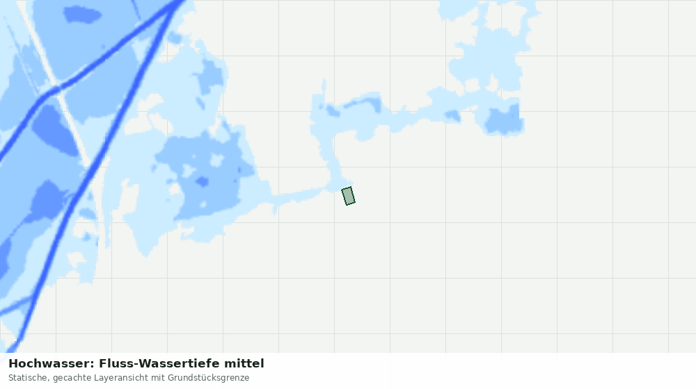Statische Kartenansicht: Hochwasser: Fluss-Wassertiefe mittel