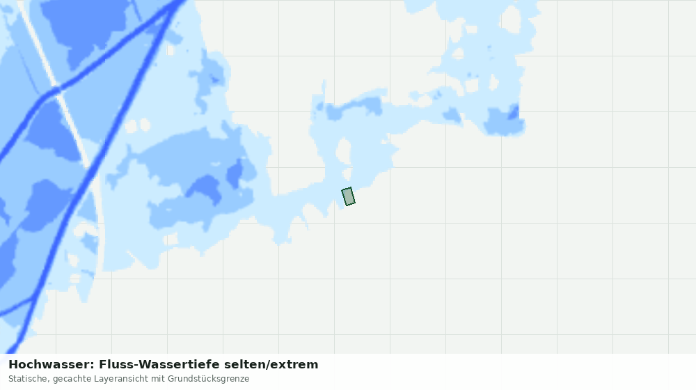 Statische Kartenansicht: Hochwasser: Fluss-Wassertiefe selten/extrem