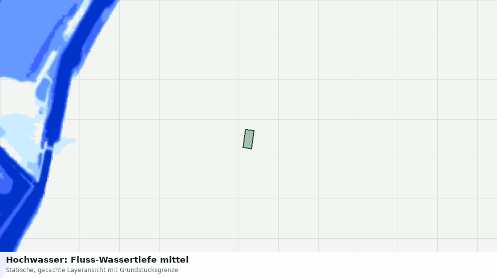 Statische Kartenansicht: Hochwasser: Fluss-Wassertiefe mittel