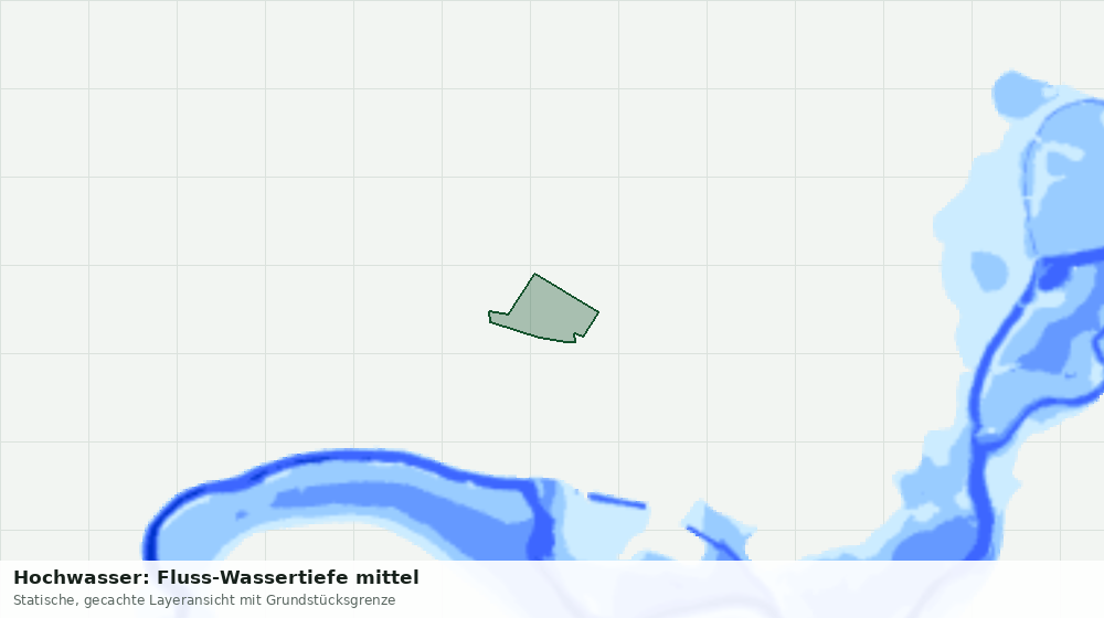 Statische Kartenansicht: Hochwasser: Fluss-Wassertiefe mittel
