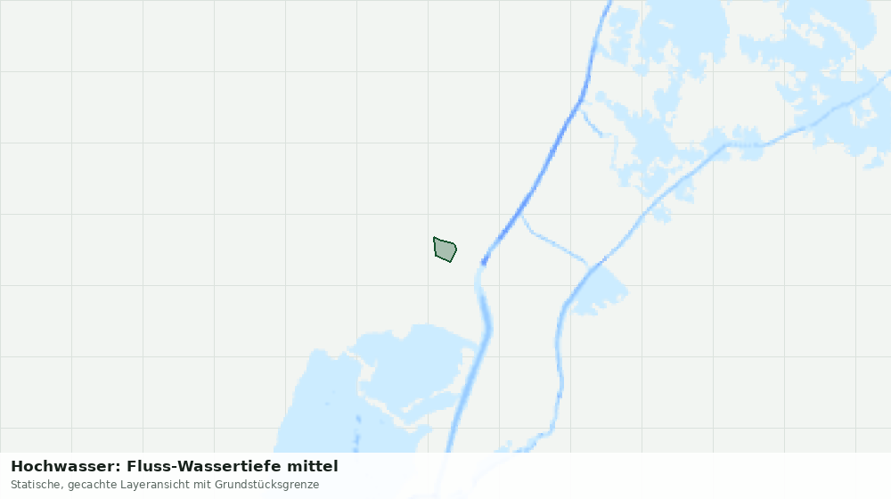 Statische Kartenansicht: Hochwasser: Fluss-Wassertiefe mittel