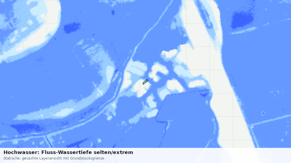 Statische Kartenansicht: Hochwasser: Fluss-Wassertiefe selten/extrem