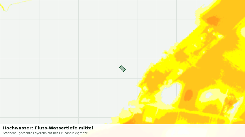Statische Kartenansicht: Hochwasser: Fluss-Wassertiefe mittel
