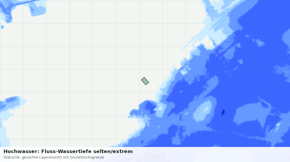 Statische Kartenansicht: Hochwasser: Fluss-Wassertiefe selten/extrem