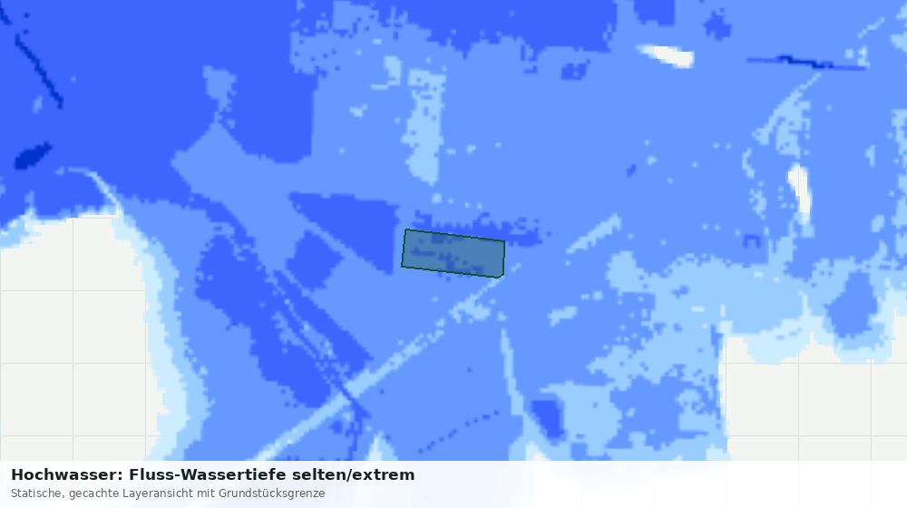 Statische Kartenansicht: Hochwasser: Fluss-Wassertiefe selten/extrem