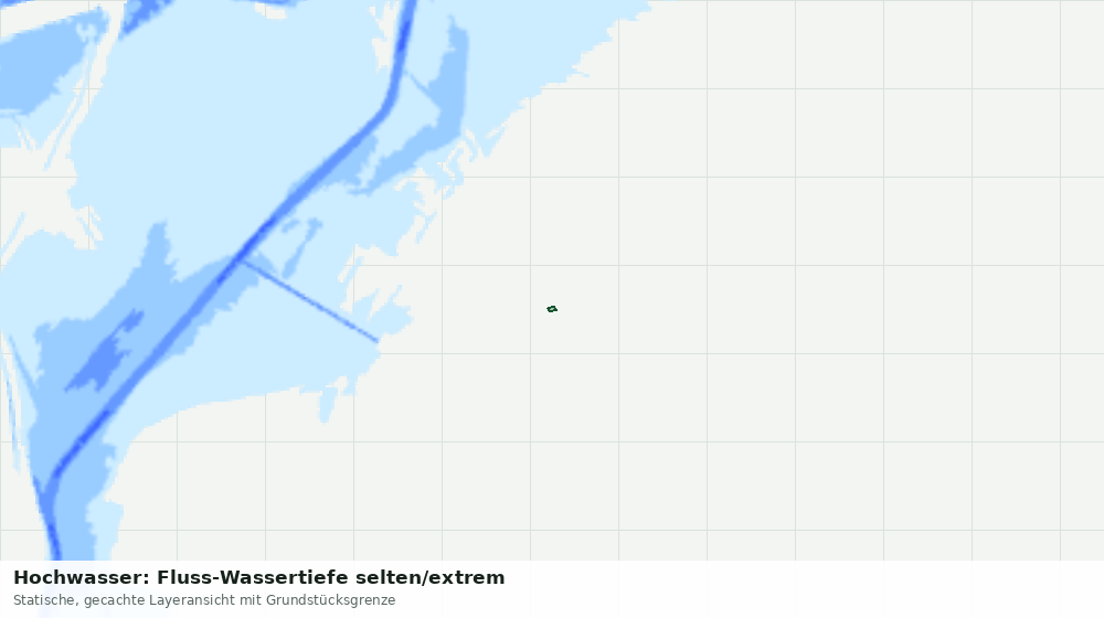 Statische Kartenansicht: Hochwasser: Fluss-Wassertiefe selten/extrem