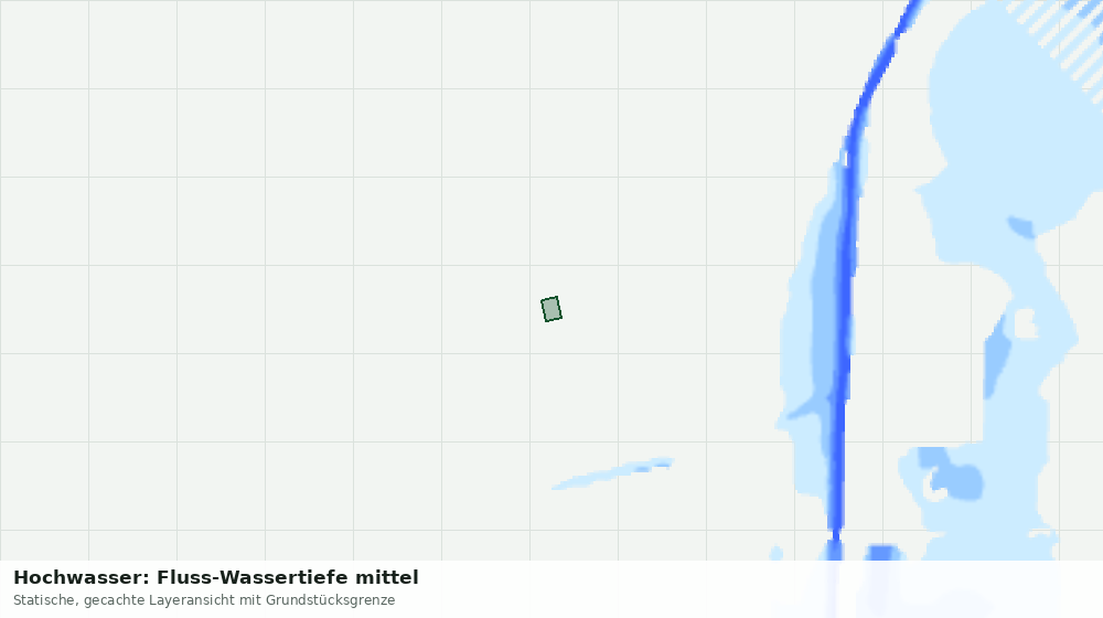 Statische Kartenansicht: Hochwasser: Fluss-Wassertiefe mittel