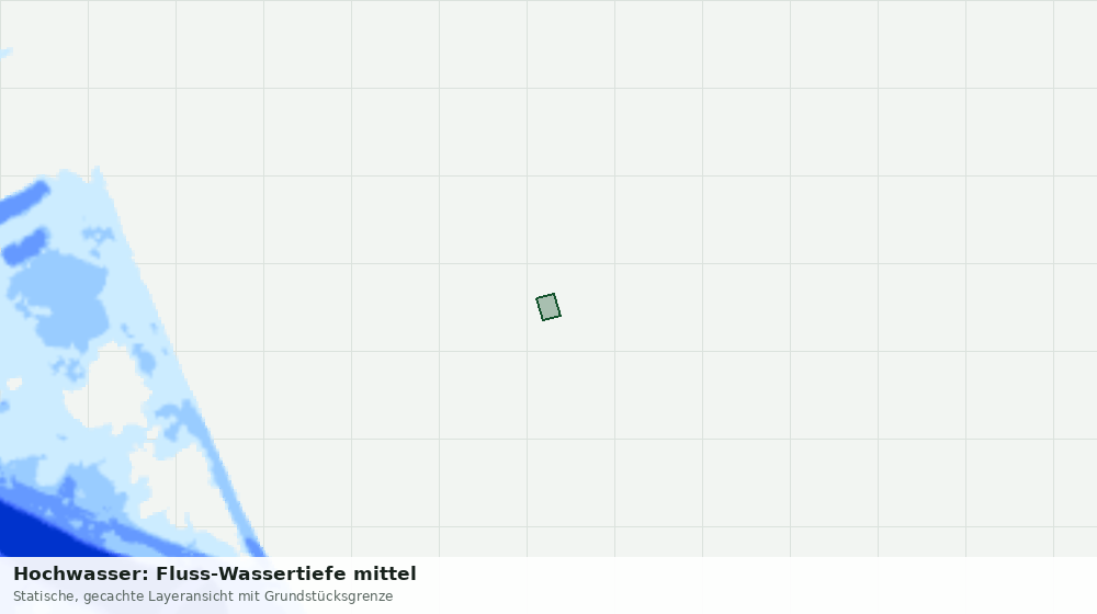 Statische Kartenansicht: Hochwasser: Fluss-Wassertiefe mittel