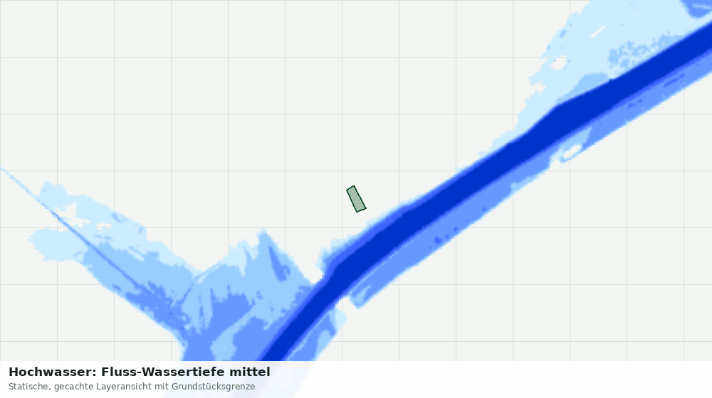 Statische Kartenansicht: Hochwasser: Fluss-Wassertiefe mittel