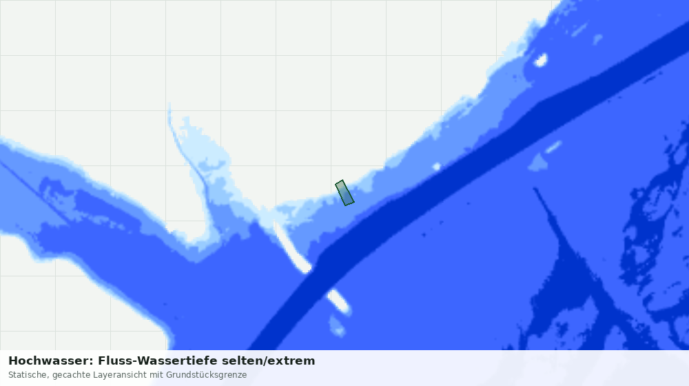 Statische Kartenansicht: Hochwasser: Fluss-Wassertiefe selten/extrem