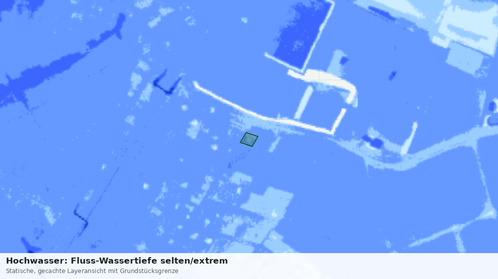 Statische Kartenansicht: Hochwasser: Fluss-Wassertiefe selten/extrem