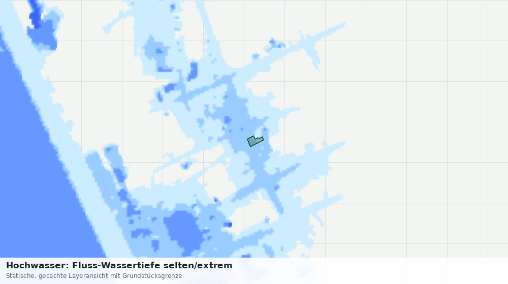 Statische Kartenansicht: Hochwasser: Fluss-Wassertiefe selten/extrem