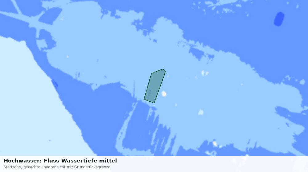 Statische Kartenansicht: Hochwasser: Fluss-Wassertiefe mittel