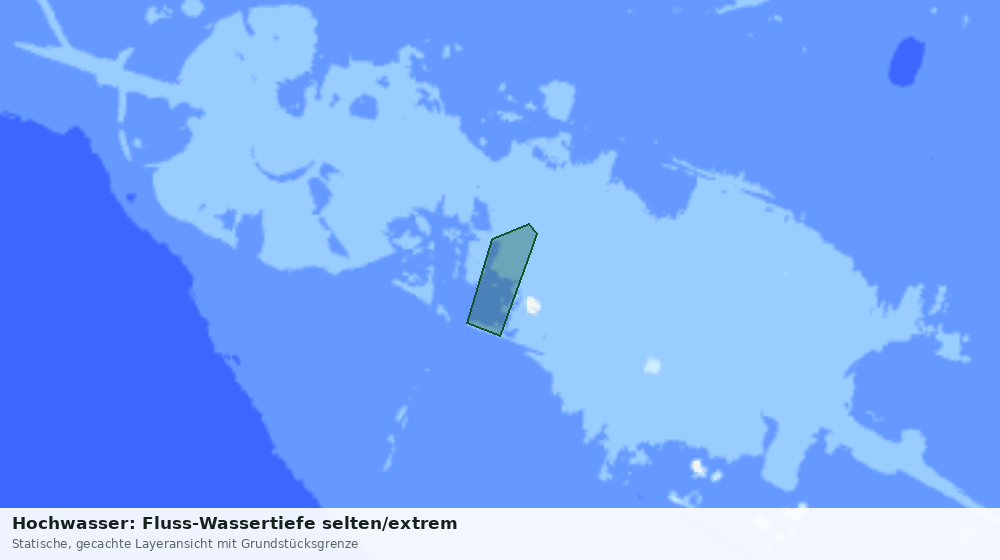 Statische Kartenansicht: Hochwasser: Fluss-Wassertiefe selten/extrem