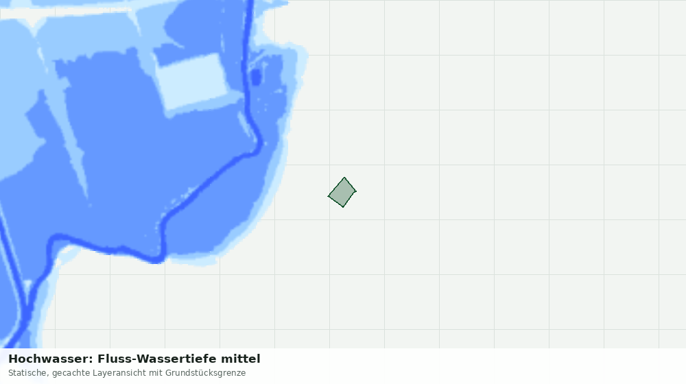 Statische Kartenansicht: Hochwasser: Fluss-Wassertiefe mittel