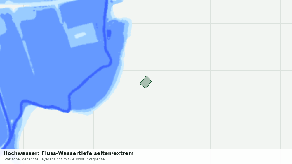 Statische Kartenansicht: Hochwasser: Fluss-Wassertiefe selten/extrem
