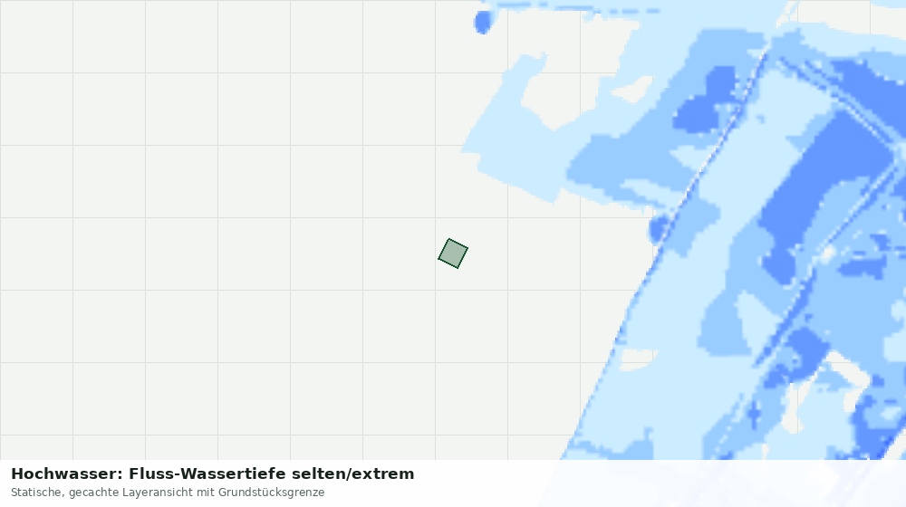 Statische Kartenansicht: Hochwasser: Fluss-Wassertiefe selten/extrem