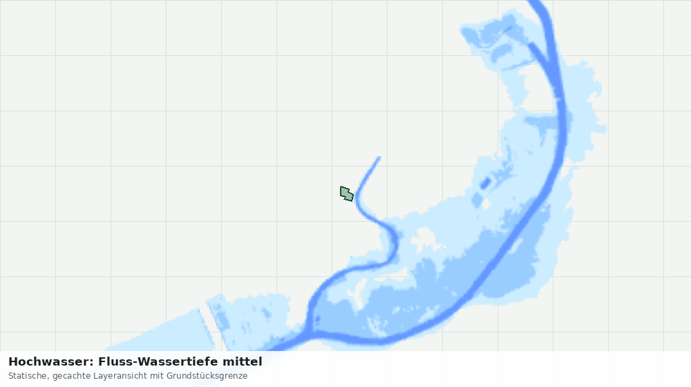 Statische Kartenansicht: Hochwasser: Fluss-Wassertiefe mittel