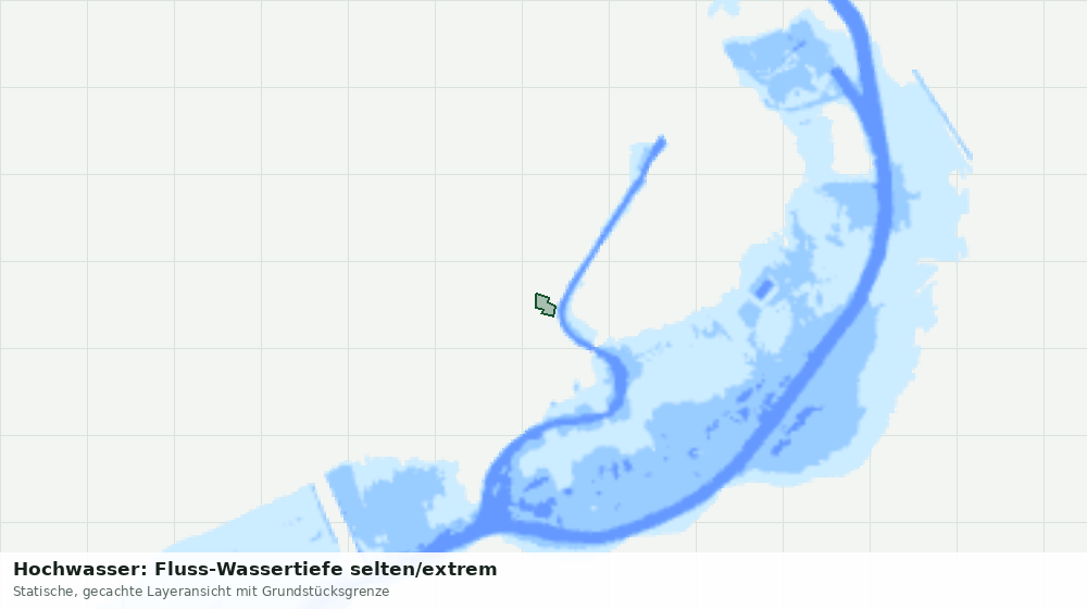 Statische Kartenansicht: Hochwasser: Fluss-Wassertiefe selten/extrem