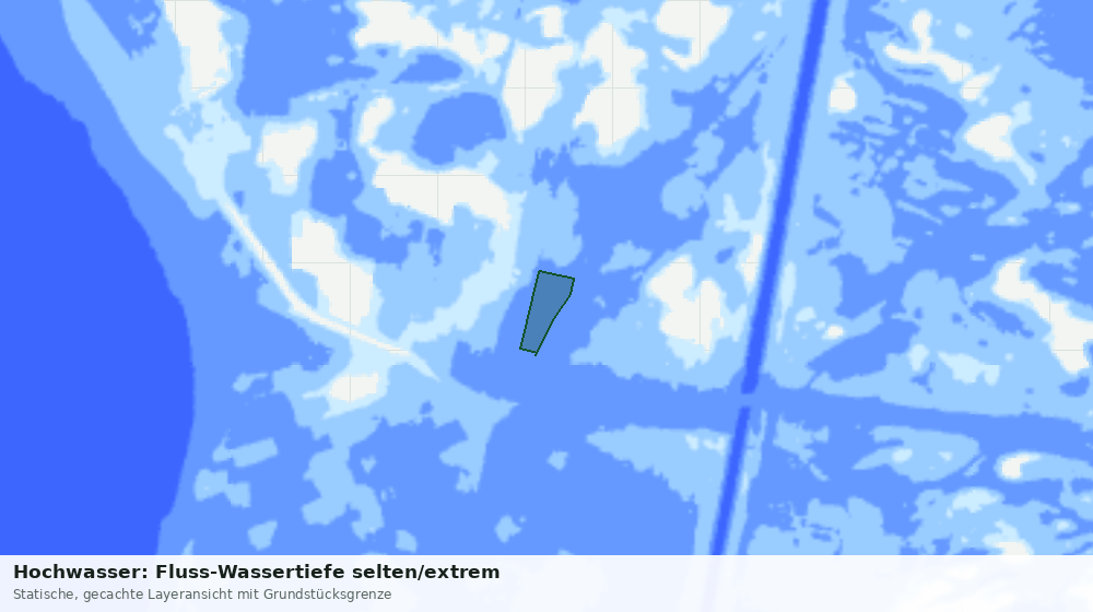 Statische Kartenansicht: Hochwasser: Fluss-Wassertiefe selten/extrem