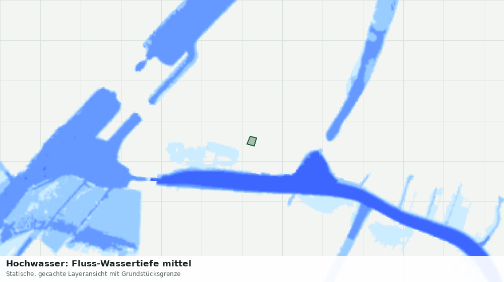 Statische Kartenansicht: Hochwasser: Fluss-Wassertiefe mittel