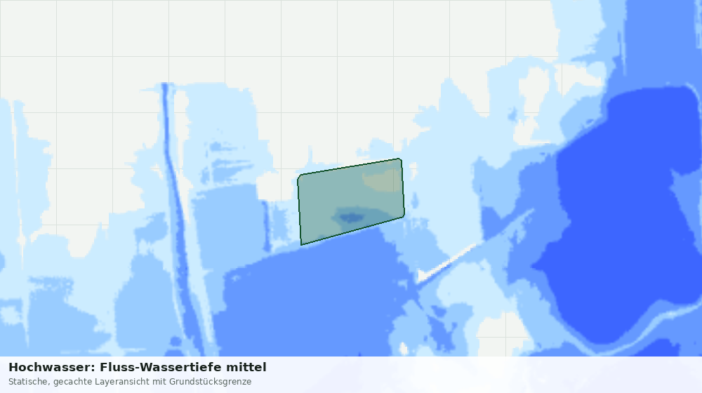Statische Kartenansicht: Hochwasser: Fluss-Wassertiefe mittel