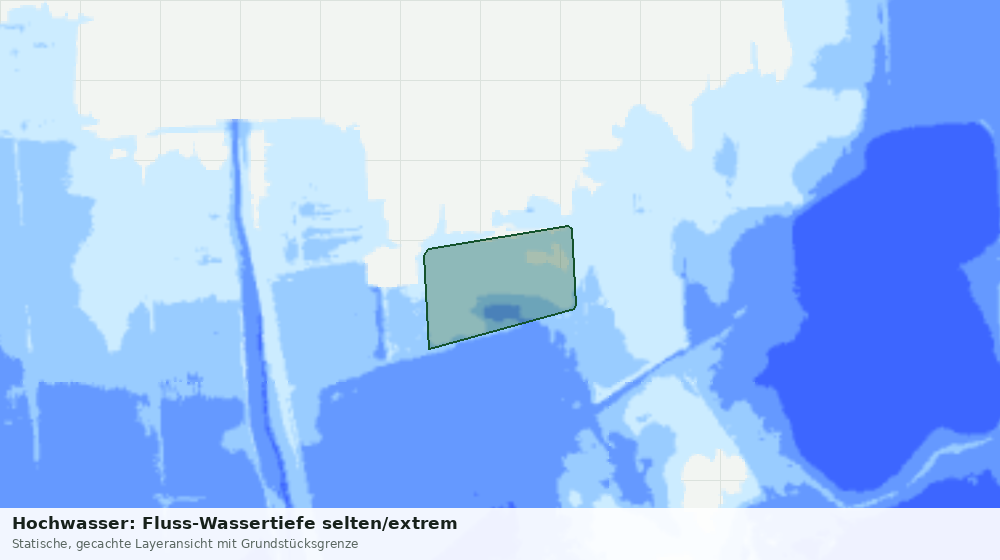 Statische Kartenansicht: Hochwasser: Fluss-Wassertiefe selten/extrem