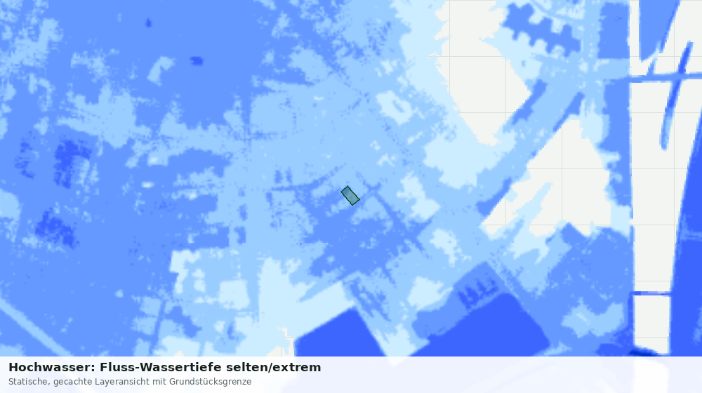 Statische Kartenansicht: Hochwasser: Fluss-Wassertiefe selten/extrem