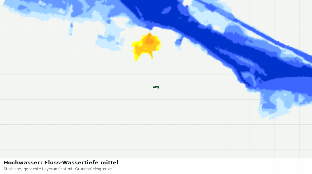 Statische Kartenansicht: Hochwasser: Fluss-Wassertiefe mittel