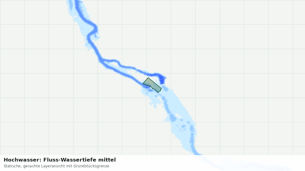 Statische Kartenansicht: Hochwasser: Fluss-Wassertiefe mittel